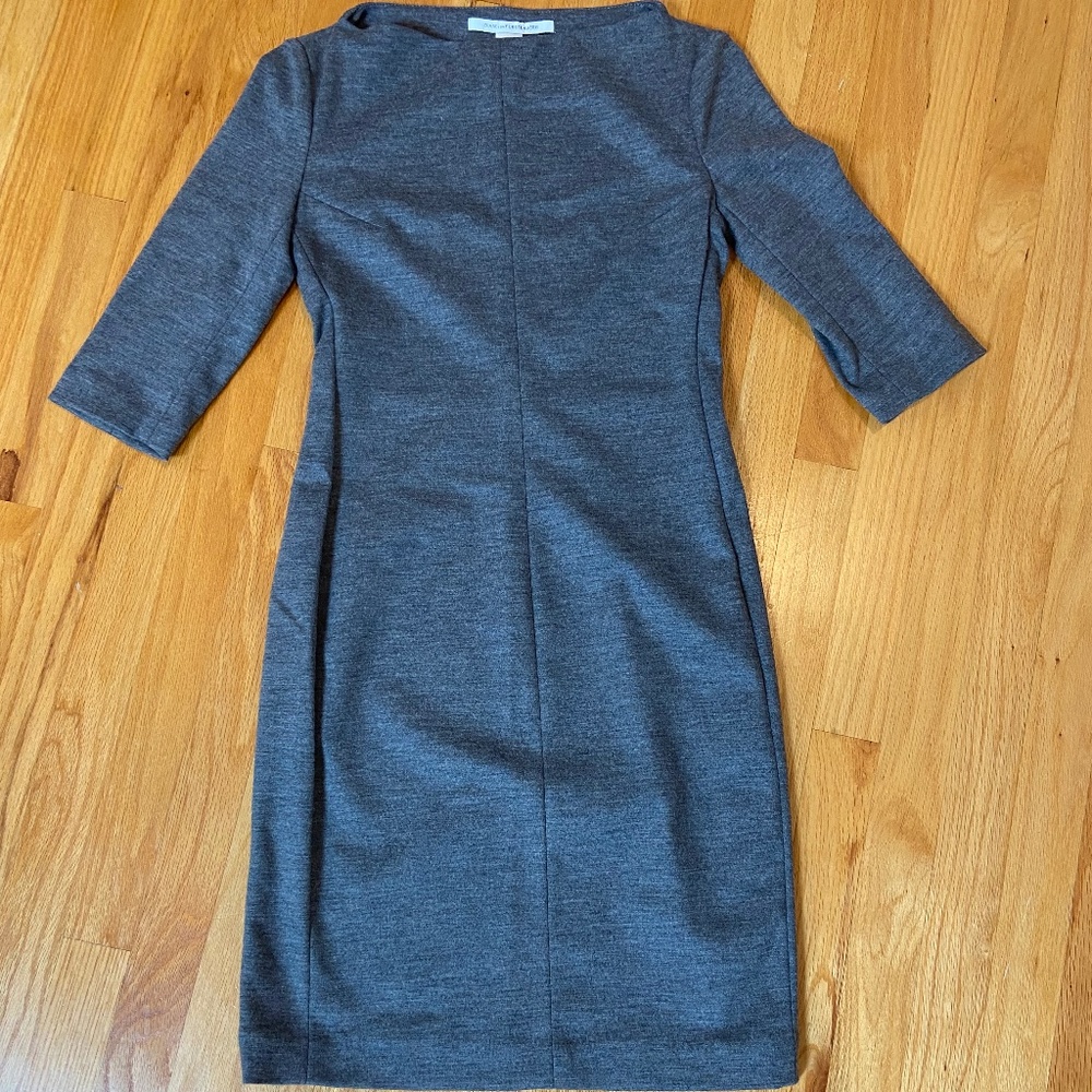 Diane von Furstenberg DVF Wool Boat-Neck Sheath dress